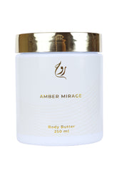 ROUH Amber Mirage Body Butter for Men and Women – Luxurious Moisturiser with Shea Butter and Oud, Amber, and Patchouli– Hydrating Skincare for Soft, Moisturised Skin – All Skin Types