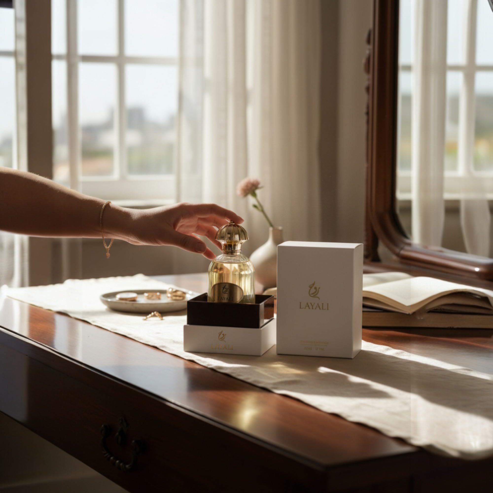 ROUH Layali Parfum 100ml | Oud for Men and Women – Unisex Arabic Perfume | Long-Lasting Oriental Fragrance with Incense, Fruity Accords & Amber Wood Perfume Notes