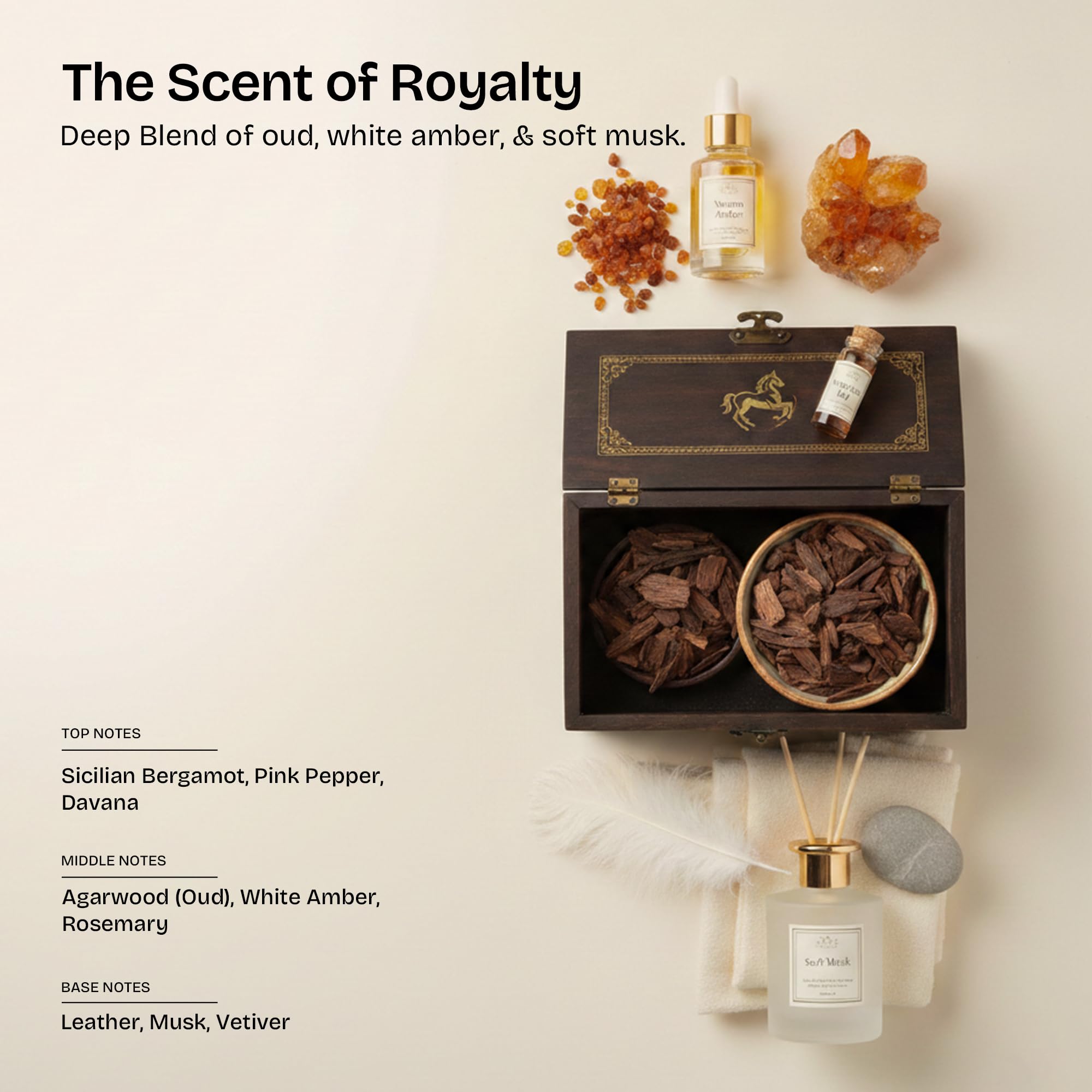 ROUH Imperial Oud Hand Wash – Luxury Arabian-Inspired Hand Soap with Deep Cleansing & Moisturising Formula – Long-Lasting Fragrance Infused with Rich Oud & Amber Notes – 300ml